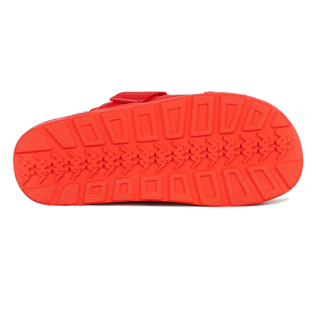 Stylish Red Flame Coral White 222 Banda Mitel Slide Sandals