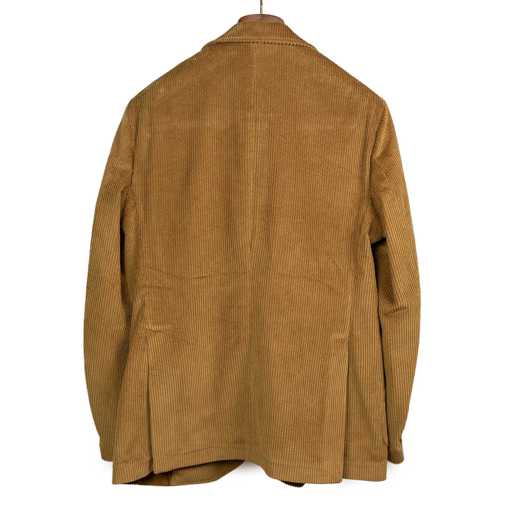 Aauro patch pocket jacket in beige cotton corduroy (suit separates)