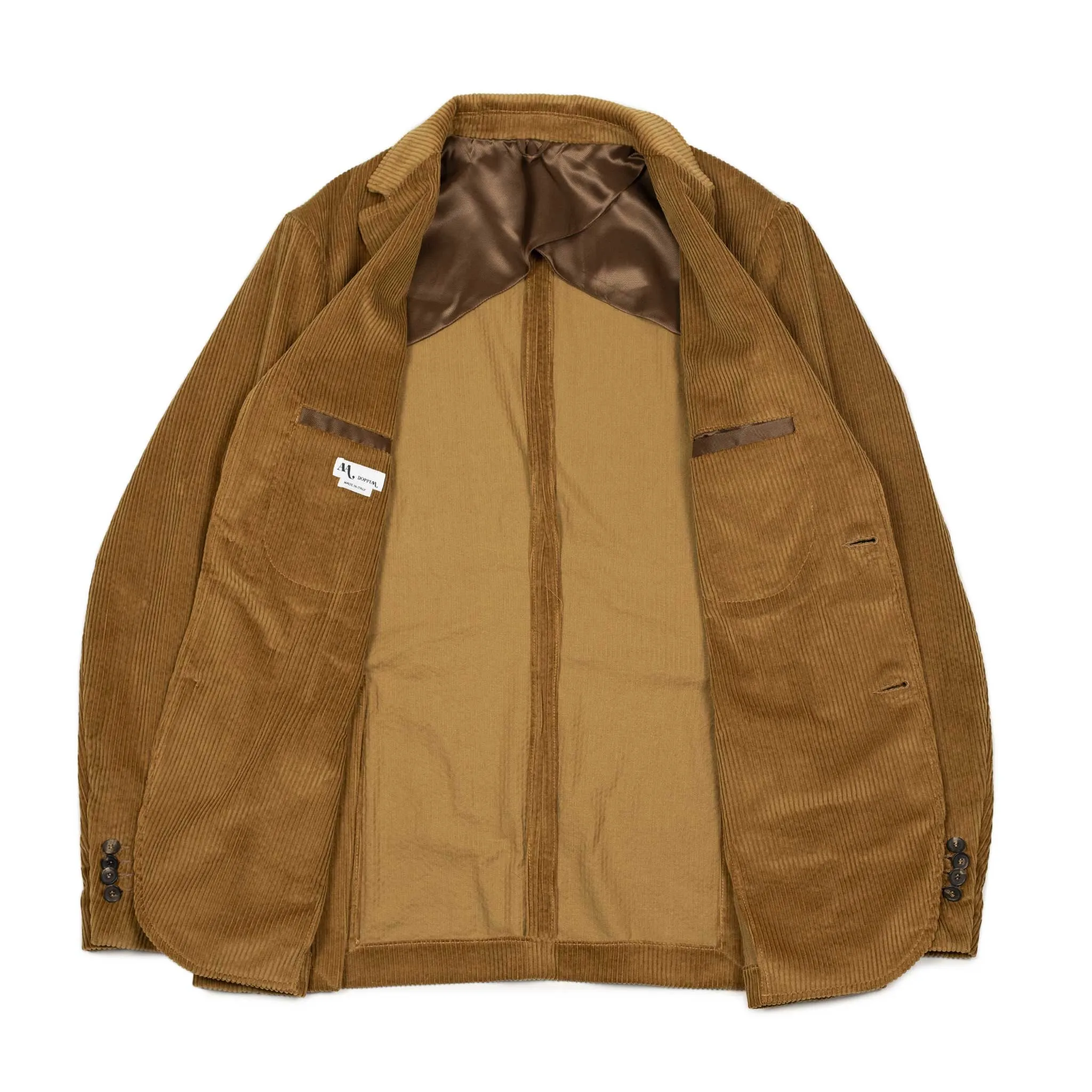 Aauro patch pocket jacket in beige cotton corduroy (suit separates)