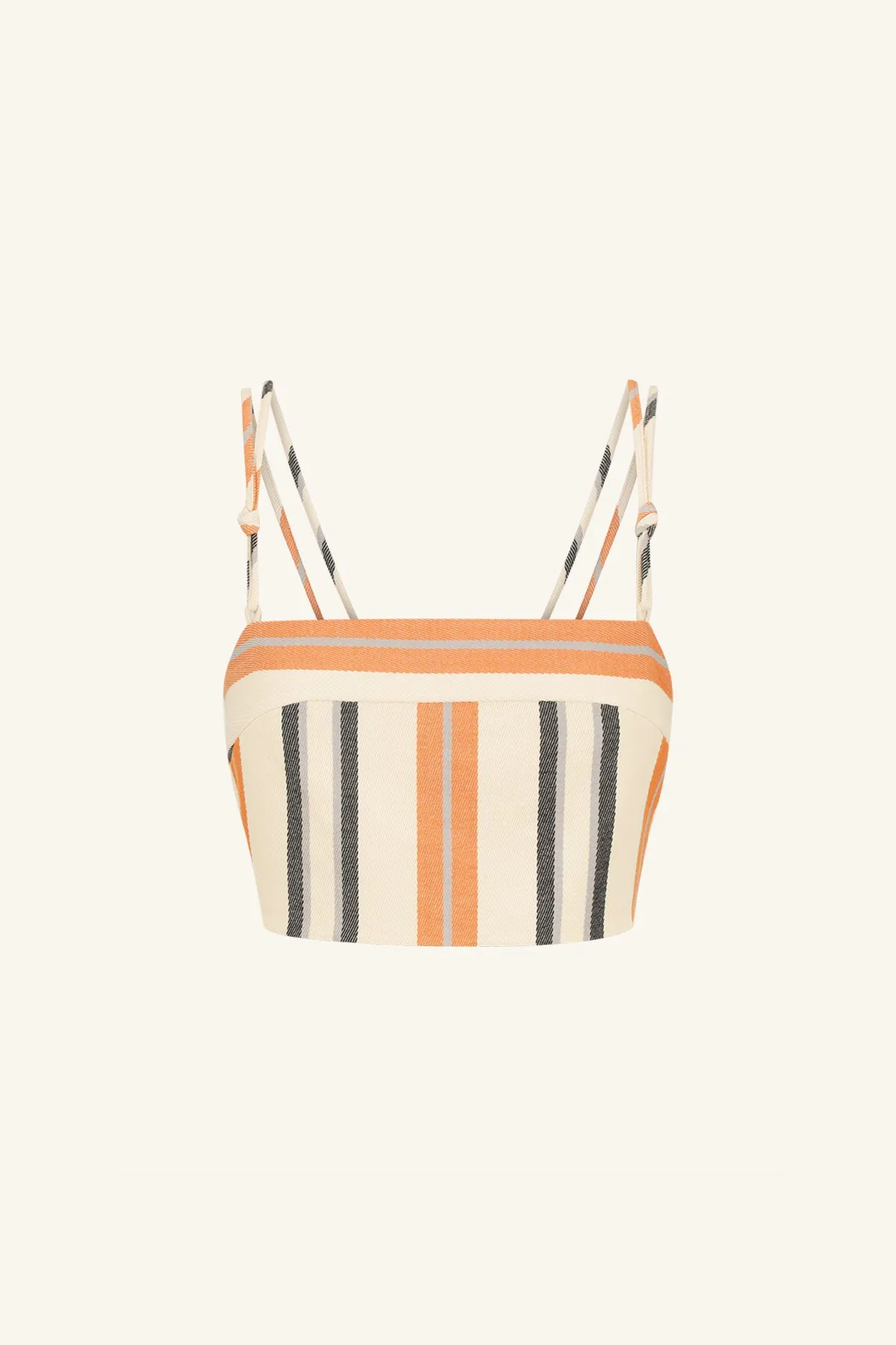 CELIA KNOTTED STRAP CROP TOP