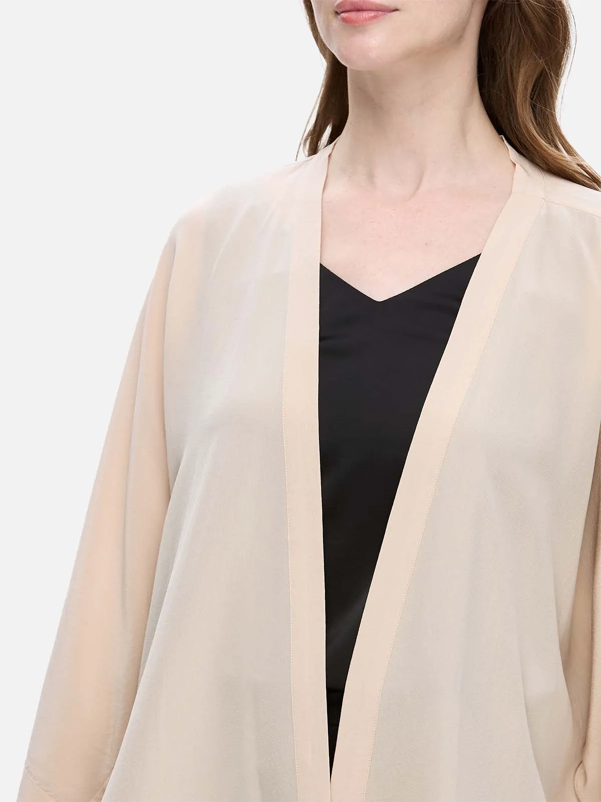Cream Silk Relax Cardigan