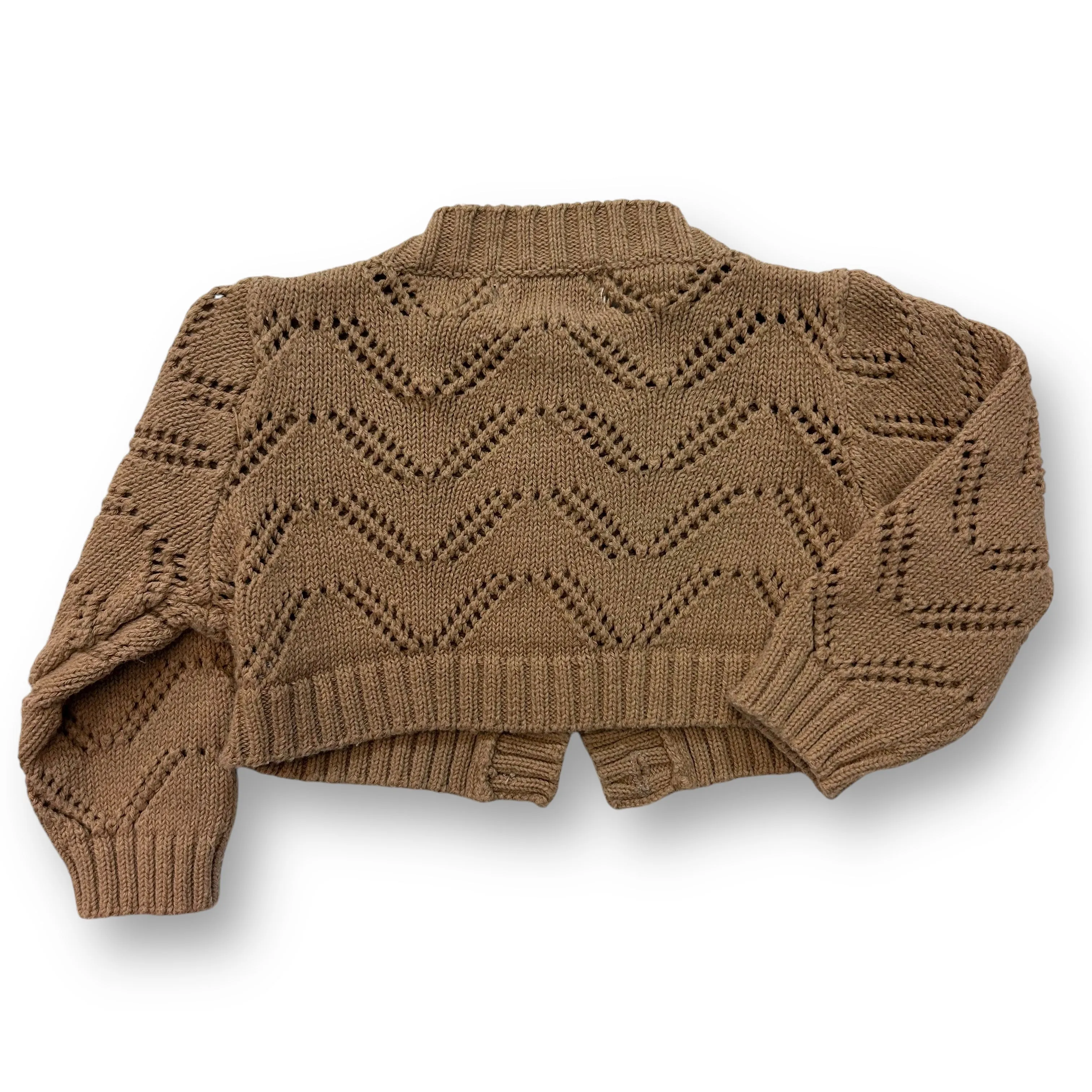 Girls Children's Place Size 6-9 Months Tan Long Sleeve Cardigan