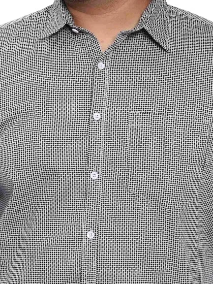 Grey Satin Cotton Shirt