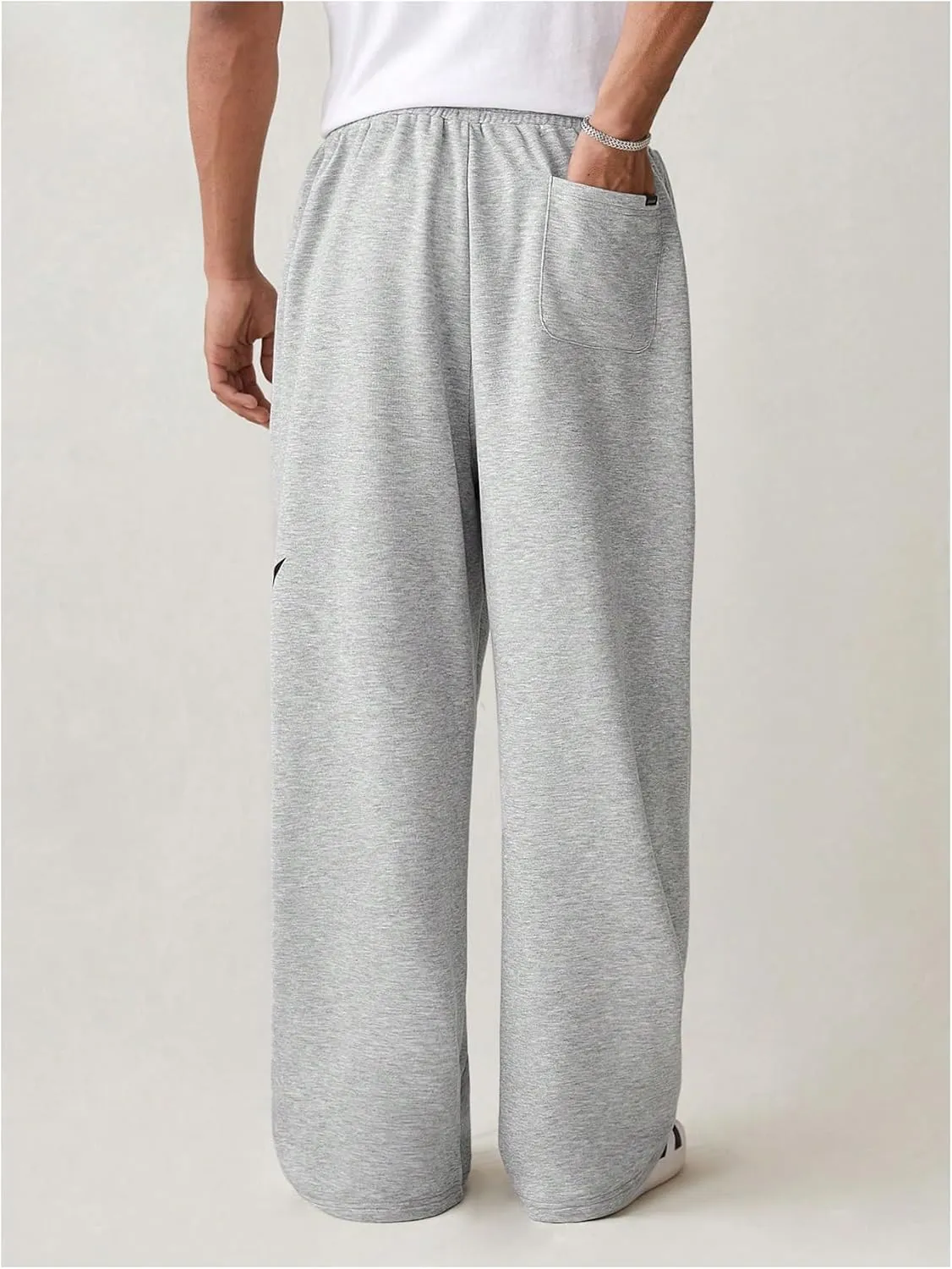 Men's Baggy Sweatpants Y2k Star Graphic Print Stacked Wide Leg Jogger Pants
