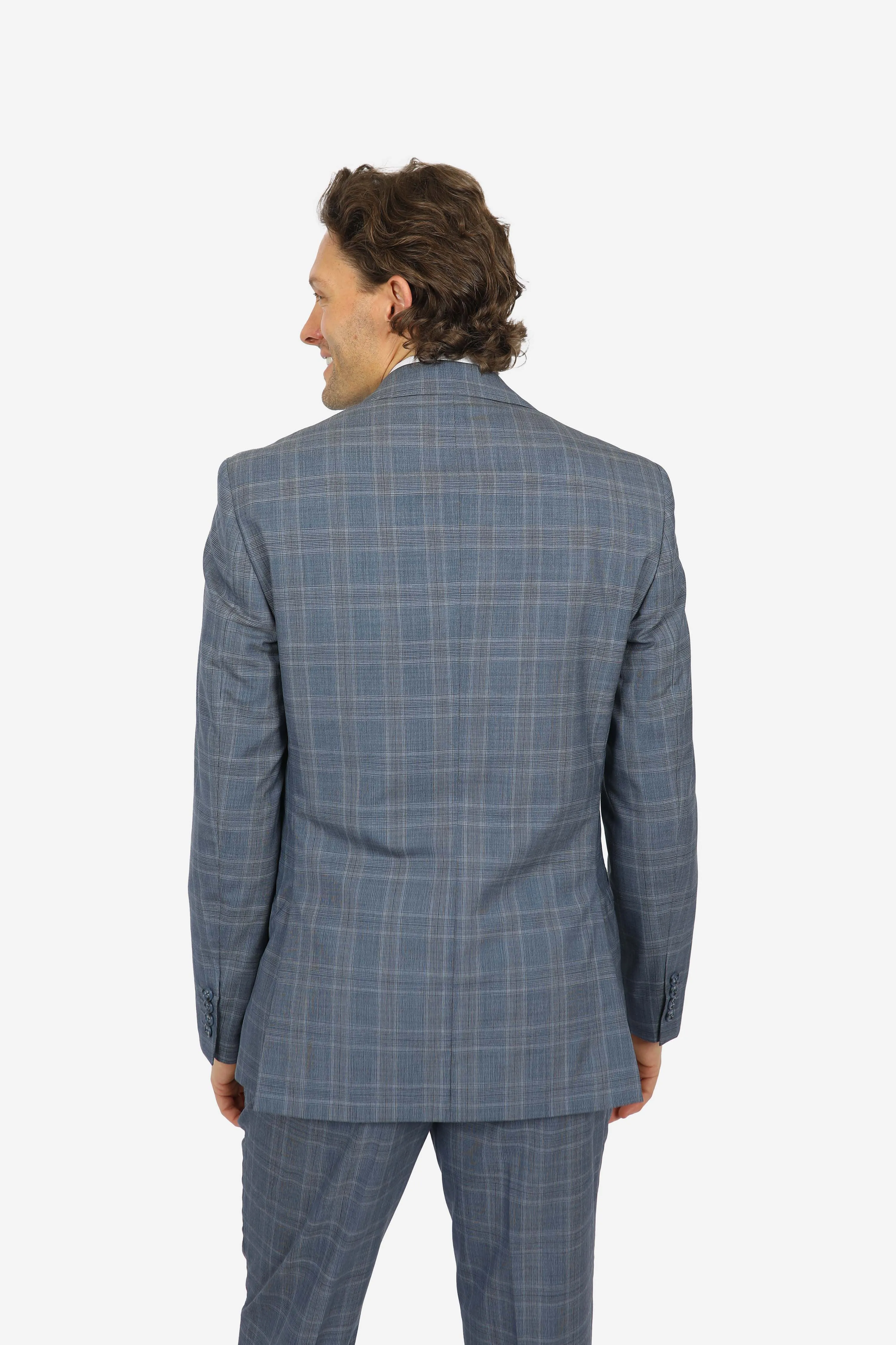 Mid Blue Brinsley Pow Check Jacket