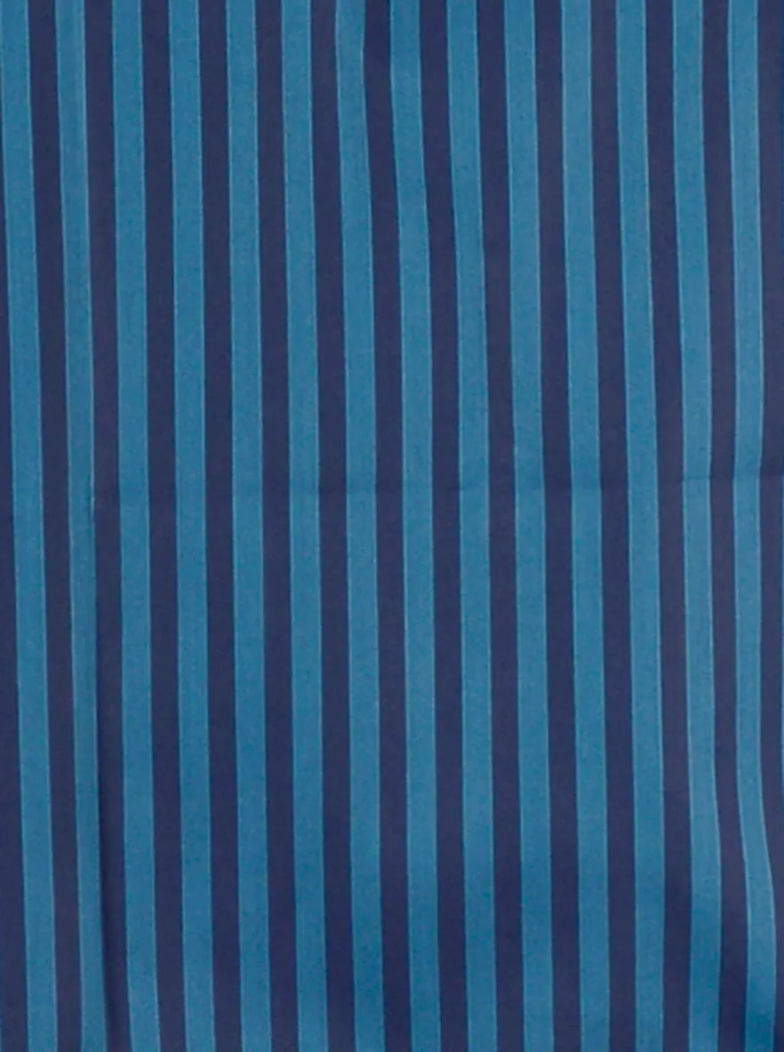 Ocean Blue Striped Regular Fit Formal Shirt | Greenfibre