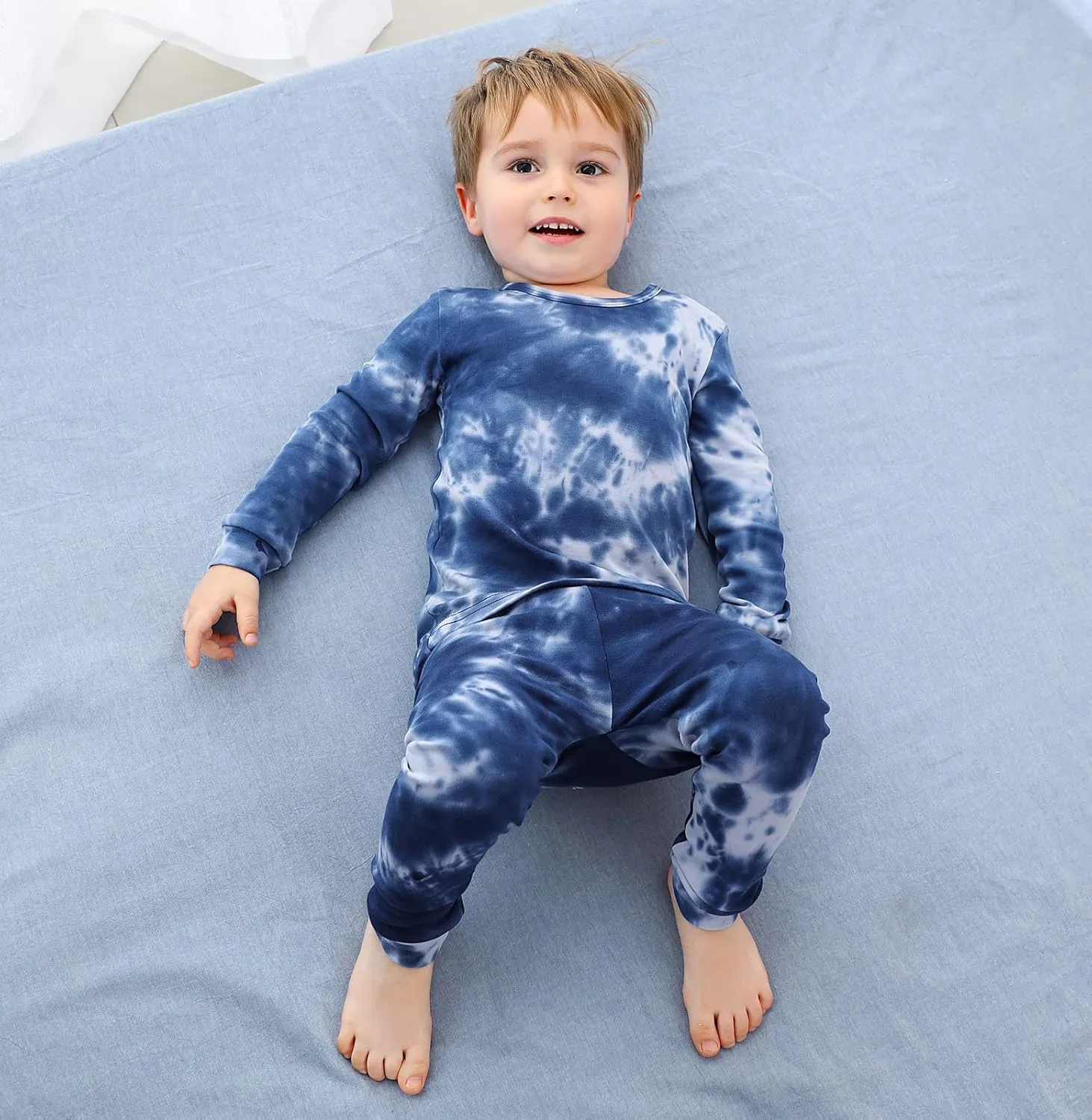 Owlivia 100% Organic Cotton Baby Long Sleeve Pajama Sets, Toddler Boy Girl 2-Piece Sleepwear