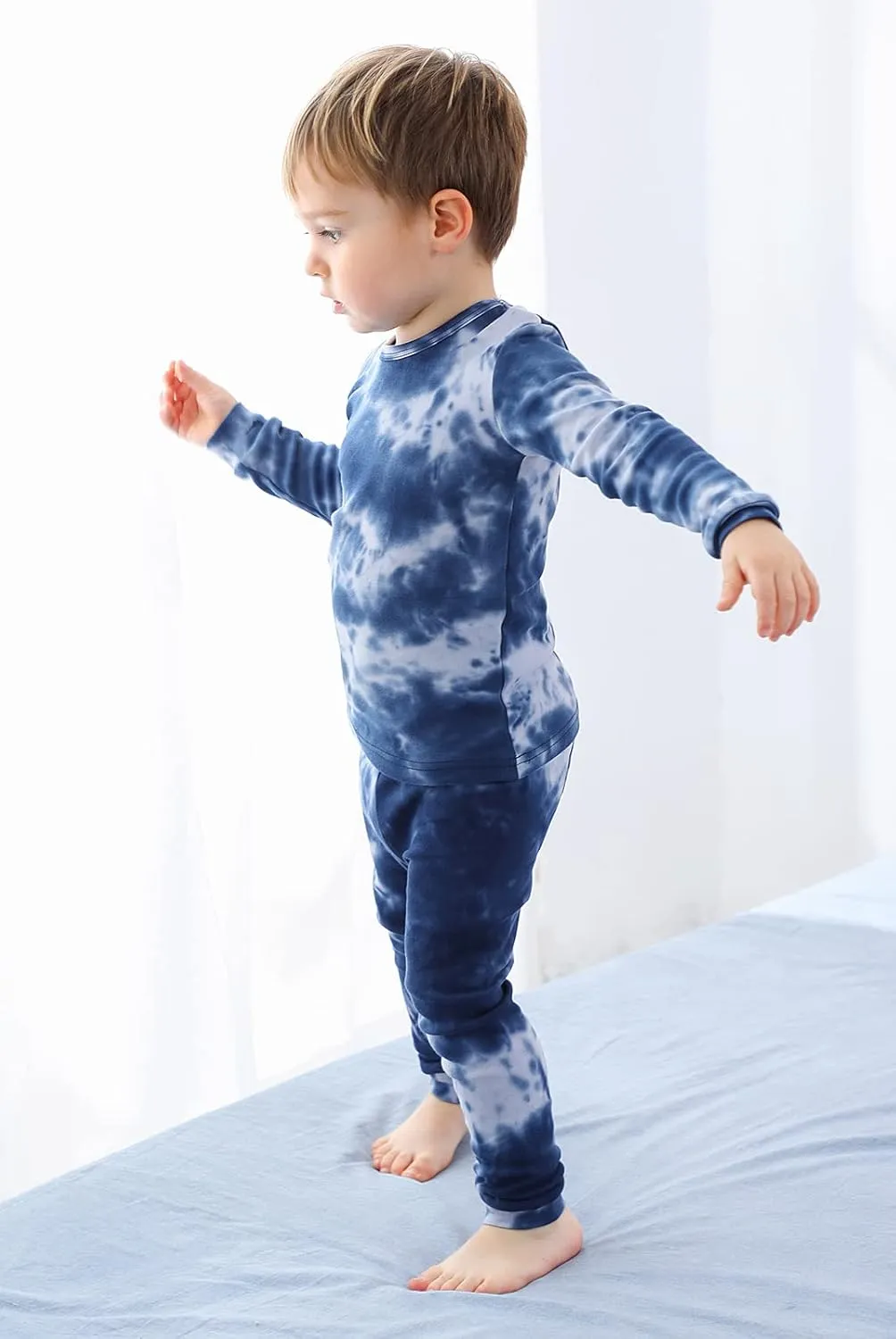 Owlivia 100% Organic Cotton Baby Long Sleeve Pajama Sets, Toddler Boy Girl 2-Piece Sleepwear