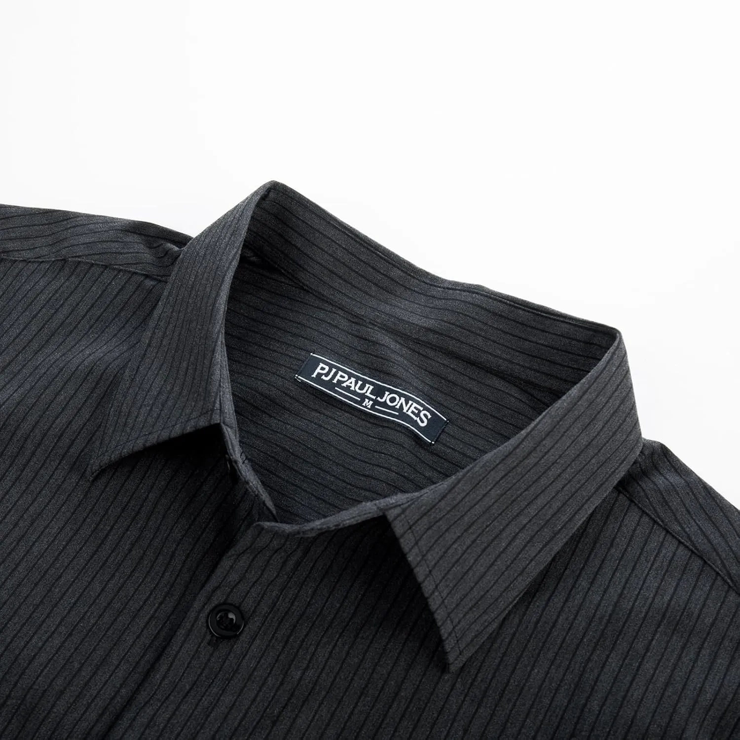 PJ PAUL JONES Mens Regular Fit Striped Dress Shirt Short Sleeve Button Down Shirts