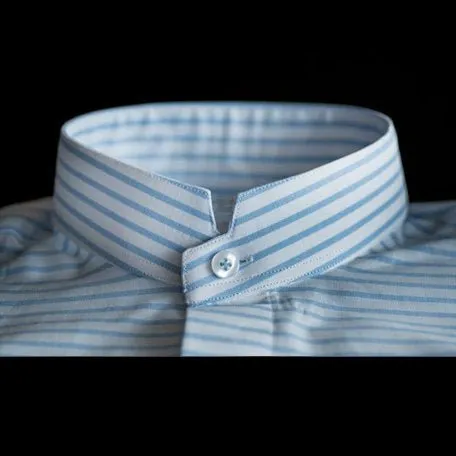 Powder Blue Horizontal Striped Shirt