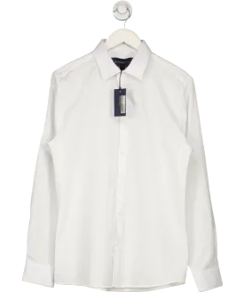 River Island White Premium Long Sleeve Formal Shirt UK M