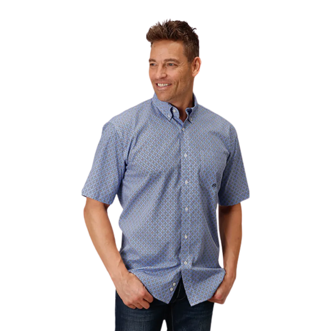 Roper Men's Thistle Foulard Blue Shirt