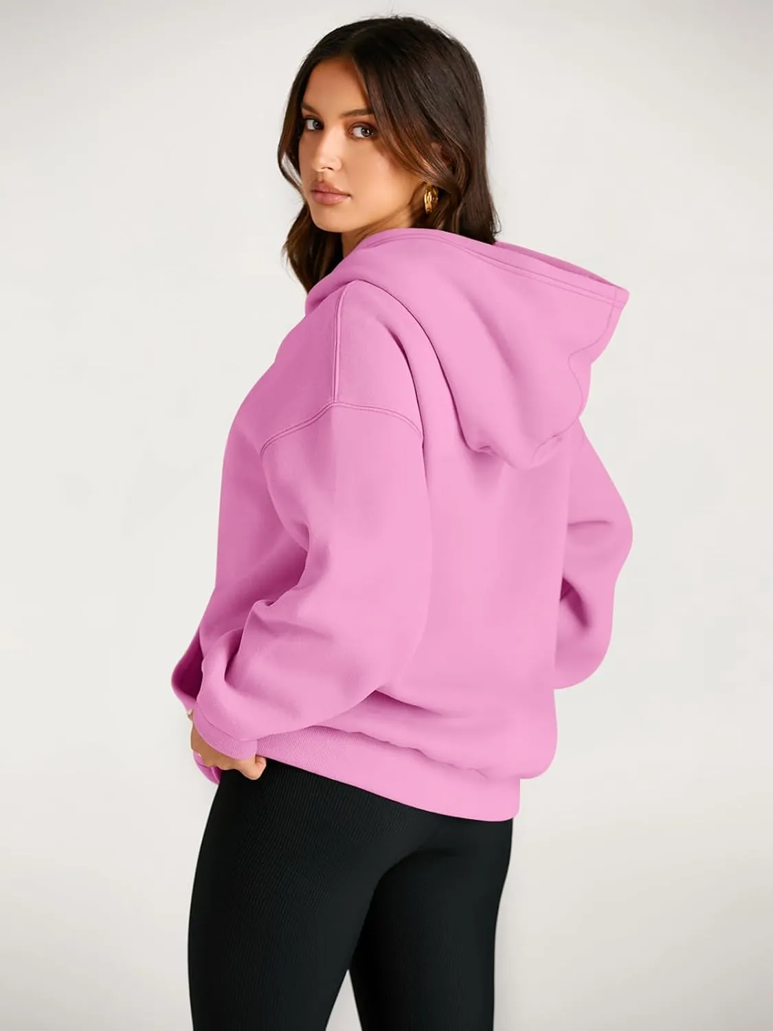 Trendy Queen Womens Oversized Hoodies Fleece Sweatshirts Sweaters Spring Outfits 2025 Pullover Fall Winter Clothes