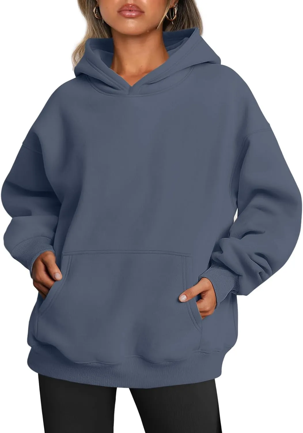 Trendy Queen Womens Oversized Hoodies Fleece Sweatshirts Sweaters Spring Outfits 2025 Pullover Fall Winter Clothes