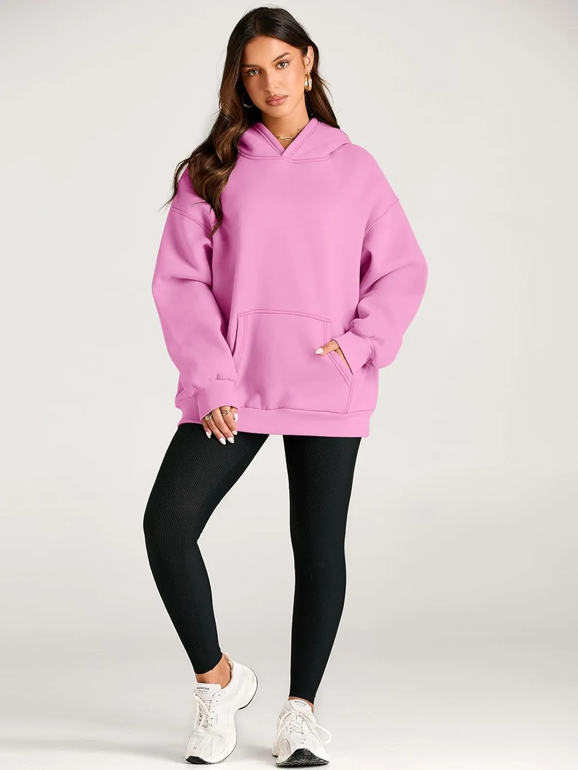 Trendy Queen Womens Oversized Hoodies Fleece Sweatshirts Sweaters Spring Outfits 2025 Pullover Fall Winter Clothes