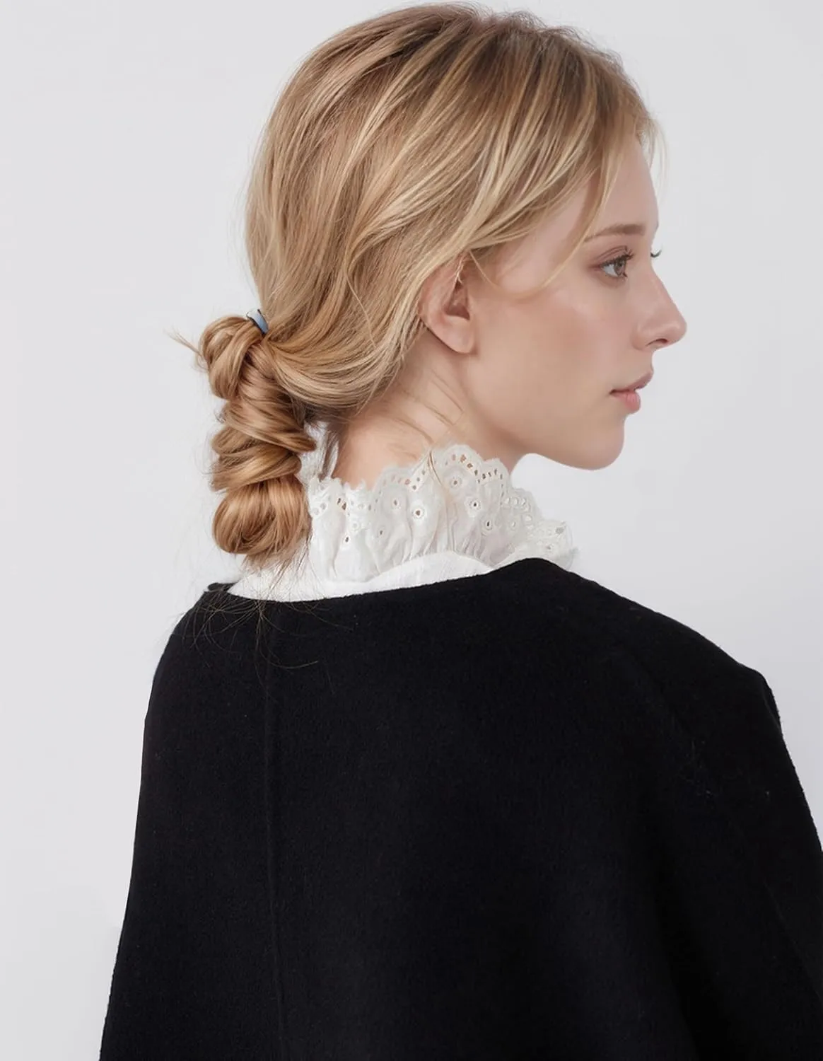 Victoria Cotton Shirts Elegant Ruffle Collar V Neck Dickey Mock Turtleneck Faux Collars for Women Girls