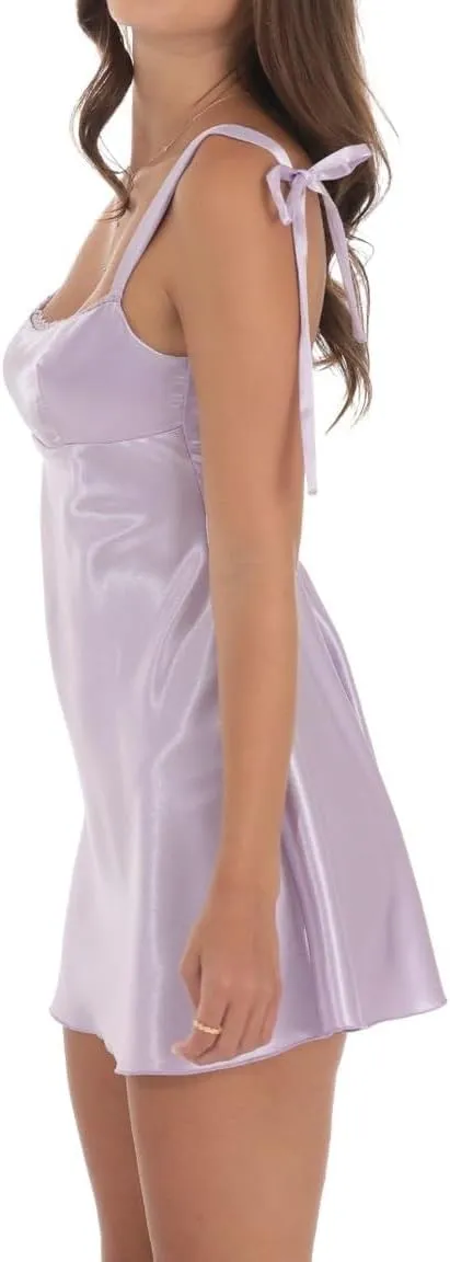 Women Graduation Mini Dress Lace Up Backless College Grad Dress Bow Tie Shoulder Short Formal Dresses